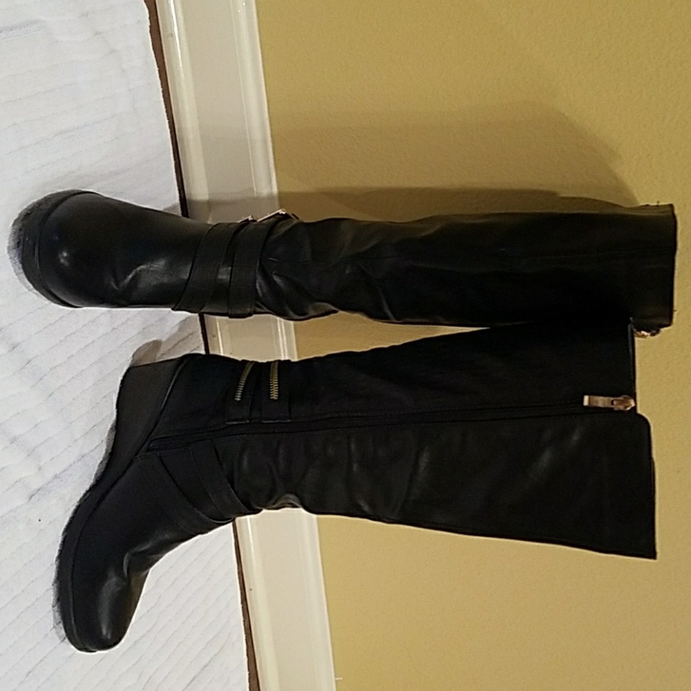 Women's Black Knee High Boots